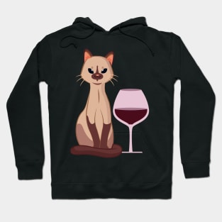 Easily Distracted by Cats and Wine Hoodie